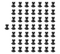 Milageto Lot de 50 isolateurs de clôture électrique, isolateurs de poteaux Ronds, Accessoires de Bricolage, Clips de Fil de clôture pour Jardin, Confinement, Noir