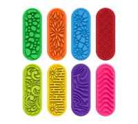 Milageto Lot de 8 pierres sensorielles en silicone multicolores pour adultes et enfants, idéales pour la salle de classe ou le bureau.