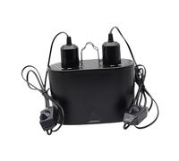 Milageto Luminaire pour reptiles, lumière UVB, convient à la lumière pour reptiles, lampe chauffante E27, lampe à double dôme pour reptiles, tortues, serpents,
