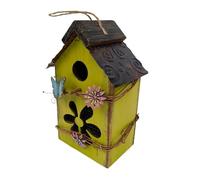 Milageto Maison d'oiseau Suspendue à l'extérieur, chalet de Campagne en Bois, nouveauté, décoration de Jardin, nid d'oiseau pour arrière-Cour, Ferme, Arbres, Vert