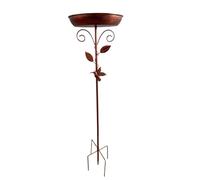 Milageto Mangeoire à Oiseaux, Bain d'oiseaux décoratif, résistant aux intempéries, avec Piquet, Bol d'eau, Bain d'oiseaux pour terrasse extérieure,