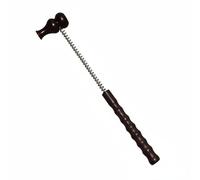Milageto Marteau de Massage Bois Teck pour Tapping Thérapeutique Percussion Manuelle Dos Nuque Épaules Manche Texturé Confortable Ressort Inox pour Profondeur, Calebasse Wengé