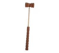 Milageto Marteau de Massage Bois Teck pour Tapping Thérapeutique Percussion Manuelle Dos Nuque Épaules Manche Texturé Confortable Ressort Inox pour Profondeur, Haltère Wengé