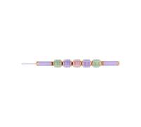 Milageto Massage Roller Rouleau de Fascia Bâton de Massage Profond Outil Musculaire Auto-massage Soulagement Axe en Acier Inoxydable avec Bois et Silicone, 5 Rouleaux De Massage Violet, Vert Et Rose