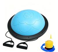 Milageto mi-Ballon avec Résistance Multifonctionnel mi-Ballon D'équilibre Portable Station D'équilibre pour Maison, Bleu Ciel