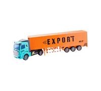 Milageto Modèle de véhicule jouet camion porte-conteneurs cabine conventionnelle/cabine surélevée semi-remorque amovible camion-citerne pour collection de, Orange, 32cm