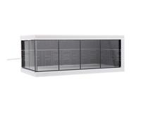 Milageto Moldel de Garage de voiture échelle 1:64, avec affichage LED à collectionner, vitrine d'arrière-plan, objets de collection pour modèles de voitures, noir