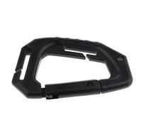 Milageto Mousqueton D - Crochet Snap Keychain pour randonnée en Camping en, Noir, 9x5.8cm