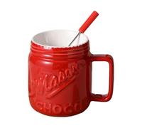 Milageto Mug à fondue en céramique pour fromage, caramel, bonbons, beurre et chocolat, idéal pour une soirée romantique ou un mariage.