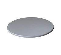 Milageto Nappe Ronde Protège Table avec Bord Élastique en Polyester Étanche Housse Ajustée pour Table Vinyle Résistant Doublure Flanelle Solide Adaptée Salle à, Gris