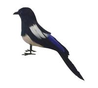 Milageto Oiseau de Simulation de Pie/modèle d'oiseau à Plumes, Ornement de Jardin Animal réaliste/Statue de Figurine d'oiseau pour l'art du Jardin et de la, 17 cm