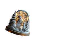 Milageto Ornement en acrylique 2D, panneau de collection, artisanat, cadeaux, décoration, plaque de Noël pour bureau, salle à manger, bibliothèque, pièce, Bonhommes de Neige