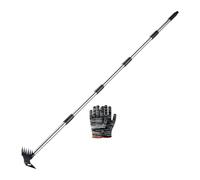 Milageto Outil d'arrachage de Mauvaises Herbes Outil de désherbage de désherbage Râteau à Main Ergonomique et Pratique et houe de Jardin pour ameublir Le, 5 Sections