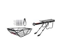 Milageto Panier arrière de vélo, Accessoires de Rangement élégants en Acier au Carbone, Panier Cargo, Organisateur de Bagages, Sac de Transport pour Chien pour, W Shaped