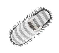 Milageto Pantoufles paresseuses pour vadrouille, pantoufles de sol amovibles, pantoufles en microfibre, pantoufles de nettoyage de la poussière pour le bureau, gris