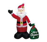 Milageto Père Noël gonflable de 1,20 m avec LED, décoration de Noël pour terrasse, jardin ou patio.