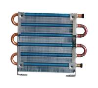 Milageto Petit Condenseur, Radiateur, Évaporateur, Système de Refroidissement, Ailettes en Aluminium, Échangeur de Chaleur Robuste, Radiateur Refroidi par Air, Ideal Dépannage et Réparation