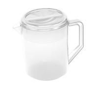 Milageto Pichet à eau, pichet à boisson, récipient à boisson, à boisson froide avec couvercle, bouilloire pour jus, maison, été, barbecue, extérieur, Clair