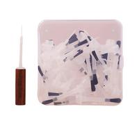 Milageto Pinceau de rechange pour vernis à ongles, applicateur de liquide, pour salon, maison, efficace, universel, mini pinceau pour poudre liquide, 60 Pièces Marron