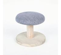 Milageto Planche à Repasser Portable Mini Planche de Repassage Planche de Table Tabouret à Repasser Base en Bois Solide Coussin, Banc À Repasser Rond En Bois Massif