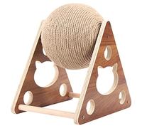 Milageto Planche Griffoir Chat Tapis Grattant Sisal Mur Pliable Bois Jouet Chasse Interactif pour Prévenir Les Dégâts sur Les Meubles Convient aux Chats, M