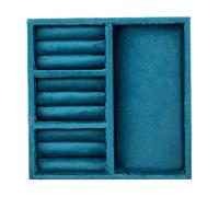 Milageto Plateaux Organisateur de Bijoux Empilables Porte-Anneaux Velours pour épingles Boucles d'oreilles Anneaux