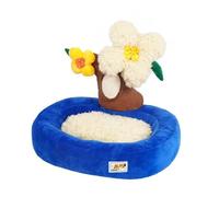 Milageto Plateforme de Repos pour Chat Lit pour Chat Griffoir Poteau Corduroy Panneau Surface de Griffage Verticale Base Moelleuse Bords Rehaussés Confort