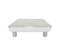 Milageto Plateforme Toilette Chat Accessoire Bac Litière Double Grille Capture Paw Nettoyage Pratique Adapté à Animaux Intérieur Hygiène Journalière