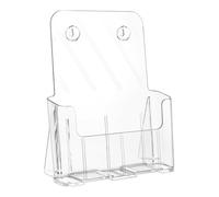 Milageto Porte-brochures en acrylique transparent, présentoir pour dépliants, support de bureau ou mural pour réception de restaurant, documents et dépliants, 23.2 Cm X 9.5 Cm X