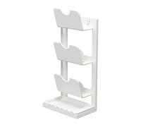 Milageto Porte-couvercles, planche à découper et étagère de rangement pour couverts avec bac égouttoir amovible, fixation murale, pour une organisation facile, Blanc 3 Niveaux