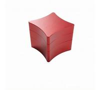 Milageto Porte Craie de Billard Support Craie Boîte Craie Étui Craie Structure Empilée à 3 Compartiments en Aluminium avec Finition Satinée pour et Rangement, Rouge