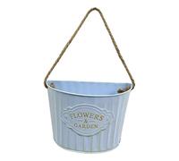 Milageto Pot de Fleurs Suspendu avec Corde, jardinière d'intérieur Portable, Suspension pour Plantes, pour Cour, Patio, Jardin, décoration de Salon, Bleu