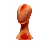 Milageto Présentoir à Chapeaux Tête Ron sans Traits Visage Cou pour Montrer Perruques Turbans Serre Têtes Sautoirs Broches Structure Renforcée Centrale, Orange