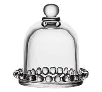 Milageto Présentoir à gâteaux en Verre avec Cloche, idéal pour Les Amuse-Gueules, Le Fromage et Les Bonbons. Haute Transparence et Grande robustesse, Size L