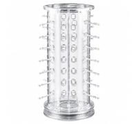 Milageto Présentoir à Luntes Rotatif sur Pied Support Cylindrique Transparent pour n d'Optique Présentoir Circulaire à Double Niveau pour Luntes Luntes, Transparent