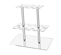 Milageto Présentoir suspendu pour verres à pied, support pour flûte à Champagne, en acrylique détachable à plusieurs niveaux, accessoire pour Festivals et, Style A