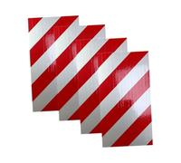 Milageto Protection Murale de Garage, réfléchissante pour Parking, butées Robustes et Portables, Protection de Bord de Remplacement, Murale en Mousse, 4 Rouges Blancs
