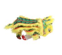 Milageto Puppet à main avec des cordes et Rod Chinois Nouvel An Decoration Portable Chinois Marionette Lion Toy pour adultes Nouvel An chinois, Vert Jaune