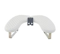 Milageto Repose-bras pour ongles avec support de téléphone, outil de manucure portable, lavable, professionnel, antidérapant, coussin pour les mains et les, Blanc