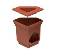 Milageto Reptile Hideout Shelter Building Building Ornement Humidification Cave Terrarium Habitat pour Leopard Gecko Turtle Aquarium Decor, Brun