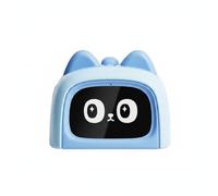 Milageto Réveil Enfant Horloge Numérique Éducation AI Dialogue Vocal Lumière Nocturne Affichage Digital Matériau Silicone Développement Autonomie Adapté pour, Bleu
