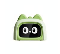 Milageto Réveil Enfant Horloge Numérique Éducation AI Dialogue Vocal Lumière Nocturne Affichage Digital Matériau Silicone Développement Autonomie Adapté pour, Vert