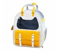 Milageto Sac à Dos Transport pour Animaux Aéré, L YLW Wo Skylight | Mains Libres, Sac Transport pour Chat, Portable, déplacement, , Chats, Chiens