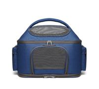 Milageto Sac de Transport pour Chat pour Mallette Portable Pliable en Tissu Oxford avec Maille Aérée et Poche Pratique Adapté au Déplacement Urbain Balades, Bleu