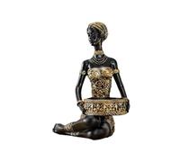Milageto Sculpture de femme africaine, objet de décoration ethnique, figurine moderne de collection, à exposer dans un meuble TV.