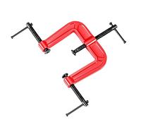Milageto Serre-joint à triple tête pour menuiserie, 2 pouces, 4,1 x 4,7 x 0,4 pouces, avec vis de 9 mm de diamètre, profondeur de gorge de 75 mm, étau robuste