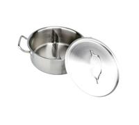 Milageto Shabu avec séparateur pour soupes double saveur, en acier inoxydable, idéale pour la cuisine, les restaurants et la maison, 28cm