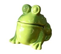 Milageto Statue de Grenouille en céramique, Figurine de Grenouille décorative, Sculpture Animale, Ornement, décoration de la Maison