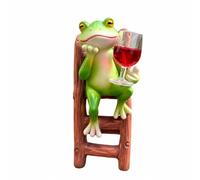 Milageto Statue Grenille Verre à Verre à Pied Dein Animé Figurine Grenille sur Échelle Aspect Bois Ornement Animalier pr, Balcon