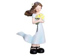Milageto Statuette de jeune fille en résine, figurine décorative, cadeau, sculpture, ornement pour table de bureau, centre de table, salon, pendaison de